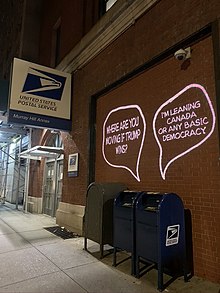 An example of one of the mailbox projections exhibited in New York City, September 4th 2020 USPS Projections.jpg