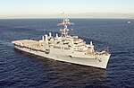 USS Cleveland (LPD-7) underway off the coast of Port Hueneme, California (USA), on 3 February 2000 (000203-N-1523C-002).jpg