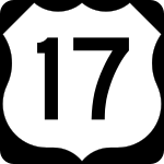 Straßenschild des U.S. Highways 17