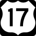 U.S. Route 17 marker