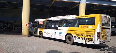 VOLVO 8400 Bus of KURTC departing from its slot in Platform 6.