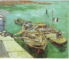 Анализ произведения лодка. Винсент Ван Гог лодки. Винсент Ван Гог 1853 1890 картины. Ван Гог угольные баржи. Ван Гог картины с лодками.