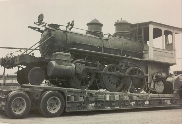 Virginia & Truckee RR 13, "Empire," before restoration. Its last owner was the Pacific Portland Cement Company in Gerlach, NV, in the 20th century.