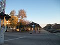 ,,which is also where the canopy along the platform ends as East Nash crosses the tracks.