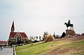 Eglise de Windhoek et statue équestre allemande