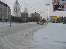 Улица в Новочебоксарске зимой
