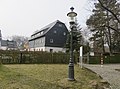 House and side building (barn) of the Reichenbrand rectory with surrounding garden