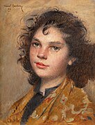 Portrait de fillette (Portrait of a little girl) by Henri Rachou