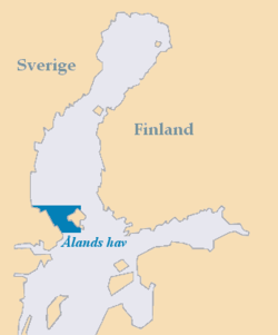 Carte de la mer d'Åland.