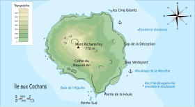 Ile aux Pigs plattegrond.