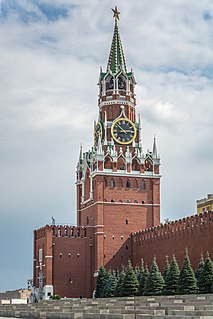 Spasskaya Tower Building in Moscow, Russia