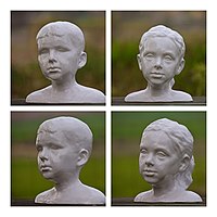 Portréty dětí, porcelán, 2005
