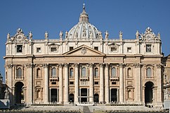 Fachada de la Basílica de San Pedro, Ciudad del Vaticano (1607-1620)
