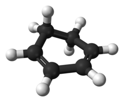 Modello ball-and-stick del 1,3-cicloesadiene