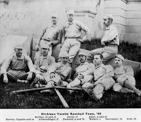 1882 Michigan baseball team with Moses Fleetwood Walker.