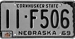 Номерной знак штата Небраска 1970 года 11-F506.jpg