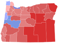 1996 Spojené státy volby do Senátu v Oregonu mapa výsledků podle county.svg