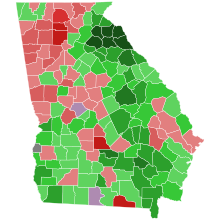 Republican runoff results by county:
Stancil
Stancil--50-60%
Stancil--60-70%
Stancil--70%-80%
Stancil-->80%
Beatty
Beatty--50-60%
Beatty--60-70%
Beatty--70-80%
Beatty--80-90%
Beatty-->90%
Tie
Tie--50%
No data
No data 2002 Georgia Lieutenant Governor Republican Primary Runoff Election.svg