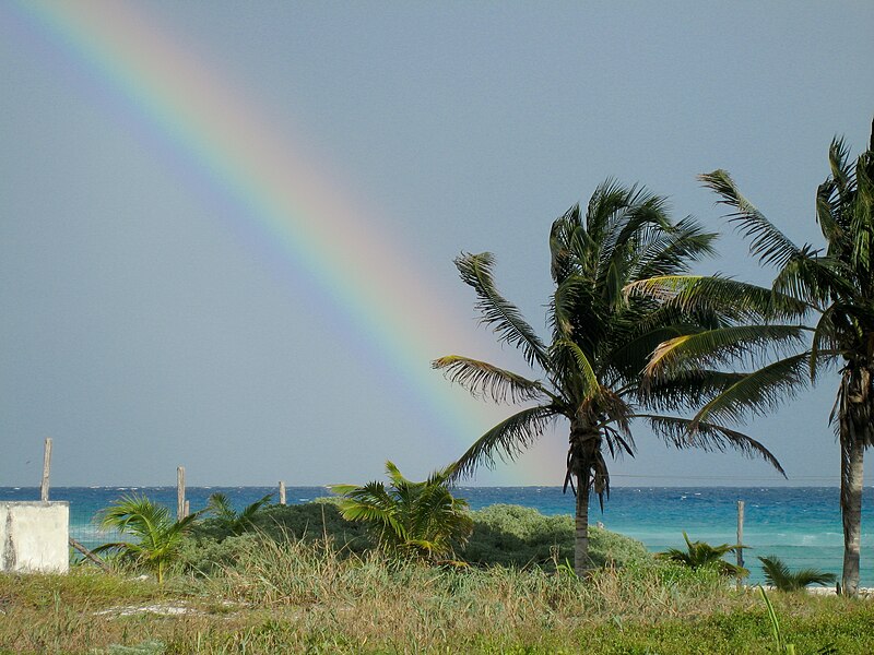 File:2009 Caribbean beach rainbow 01.jpg