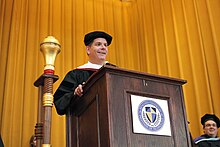 Walsh delivering the 2014 commencement address at the Benjamin Franklin Cummings Institute of Technology 2014Graduation169 - 14038730987.jpg