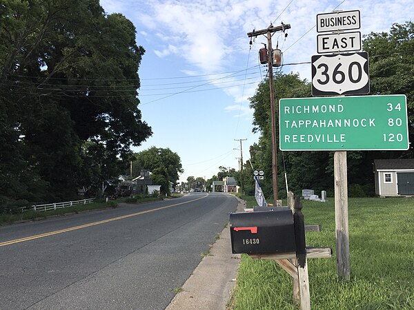 US 360 Bus. at SR 1009 in Amelia Court House