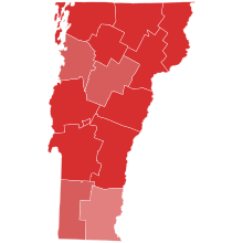 2022 Vermont gubernatorial election results map by county.svg