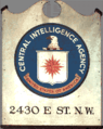 English: Original sign from CIA's first building Español: Letrero original del primer edificio de la CIA