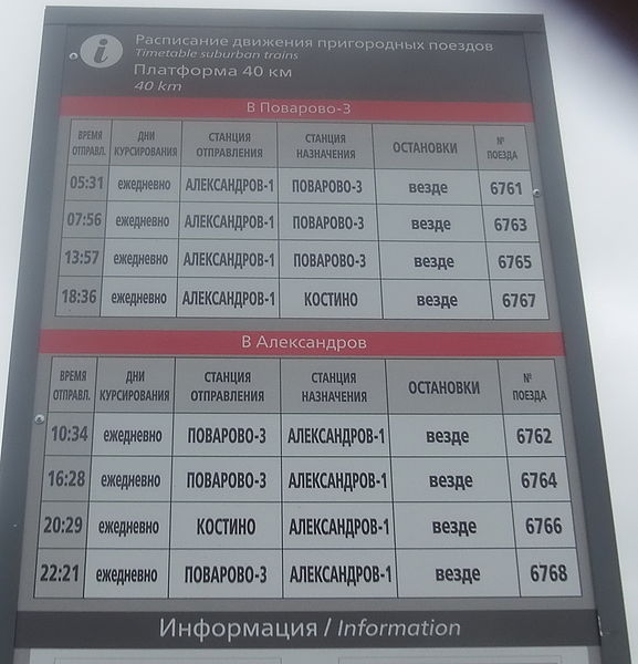 File:40 km BMO railway platform (timetable 2013).JPG