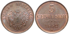 5 cenți de lire austriacă 1852.png