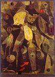 Abenteuer einer junge Dame / En ung kvinnas äventyr (1921), vattenfärg på papper, Tate Modern.