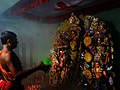 Aarti at 2017 Sandhi puja at Manikanchan 46