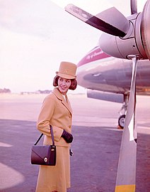 NAC Hostess uniform, Golden Cloud, 1965