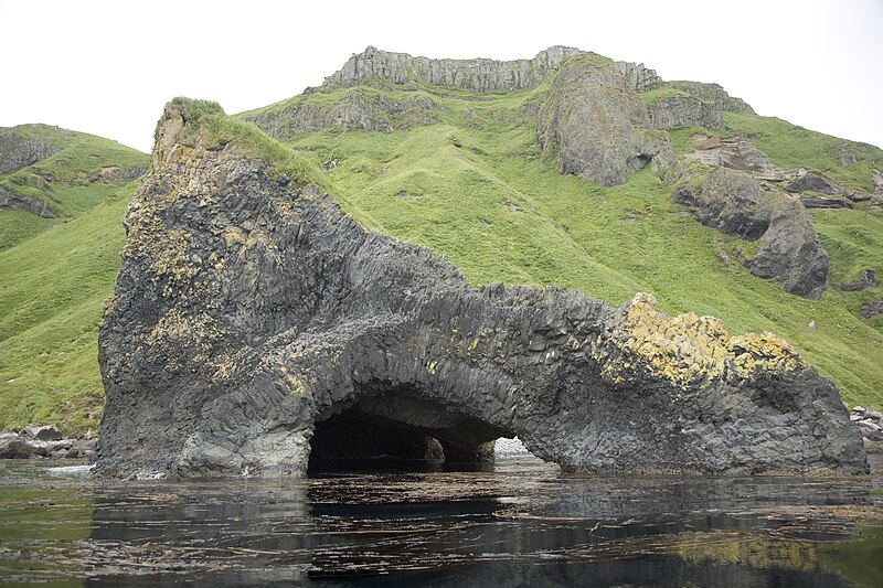 File:Akun Island basalt sea cave.jpg