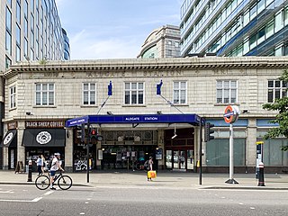 <span class="mw-page-title-main">Aldgate tube station</span> London Underground station