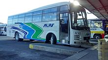 An Alps The Bus N 767 embarking passengers at the Legazpi Grand Central Terminal An Alps The Bus N 767.jpg