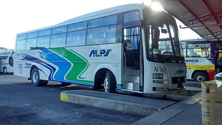 An Alps The Bus N 767 embarking passengers at the Legazpi Grand Central Terminal