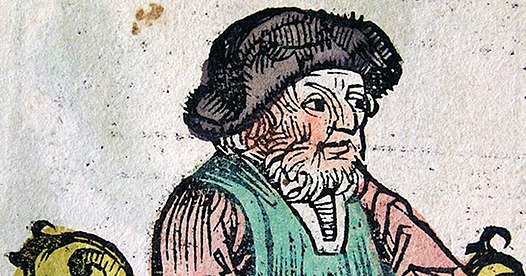 Anaximenes of Miletus as depicted in the Nuremberg Chronicle (1493)