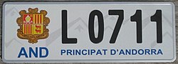 Vorschaubild für Kfz-Kennzeichen (Andorra)