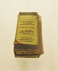 Andrelon dry hairwash Virotan against hairloss and dandruff, 1940s.JPG