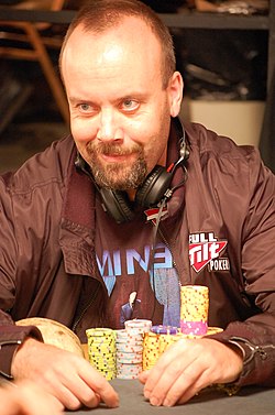 Andy Black vuoden 2008 WSOP:n pääturnauksessa.