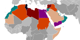 Арабская весна и региональный конфликт Map.svg