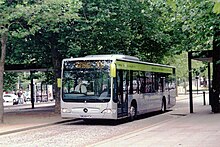 Mercedes-Benz Citaro in a dedicated silver livery on route 300 after the Arriva takeover Arriva Shires & Essex 3926 BG59 FCV.jpg
