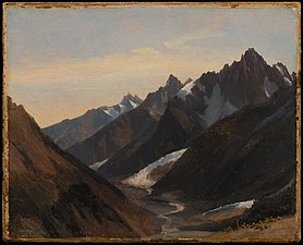 Vue de la vallée de Chamonix. Étude (1825), Stockholm, Nationalmuseum.