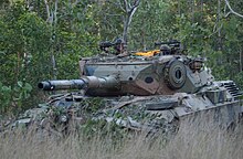 Australian Army Leopard AS1 on exercise, 2005 Australian Leopard AS1 tank forest.jpg