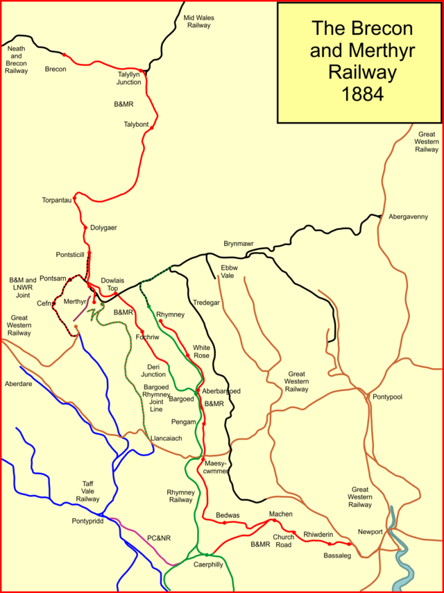 Welsh Railway Map 1950 Brecon And Merthyr Tydfil Junction Railway - Wikiwand