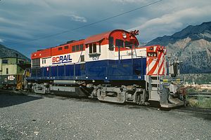 BCRAIL 629 at Lillooet, BC (22420218258).jpg