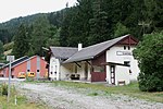 Reception building and goods storage room at Thörl station