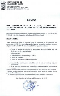Bandu Grandas de Salime COVID-19.