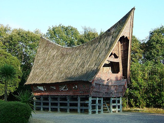 A traditional Batak Toba house in North Sumatra