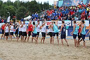 Deutsch: Beachhandball Europameisterschaften 2019 (Beach handball Euro); Tag 6: 7. Juli 2019 – Männerfinale, Dänemark-Norwegen 2:0 (25:18, 19:16) English: Beach handball Euro; Day 6: 7 July 2019 – Men's Final – Denmark-Norway 2:0 (25:18, 19:16)